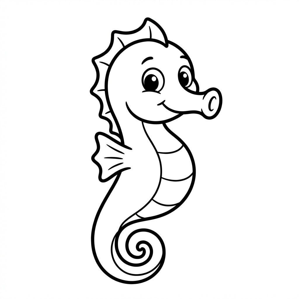 Cute Sea Animals Coloring Book for Kids – Printable PDF