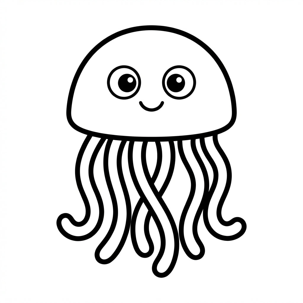 Cute Sea Animals Coloring Book for Kids – Printable PDF