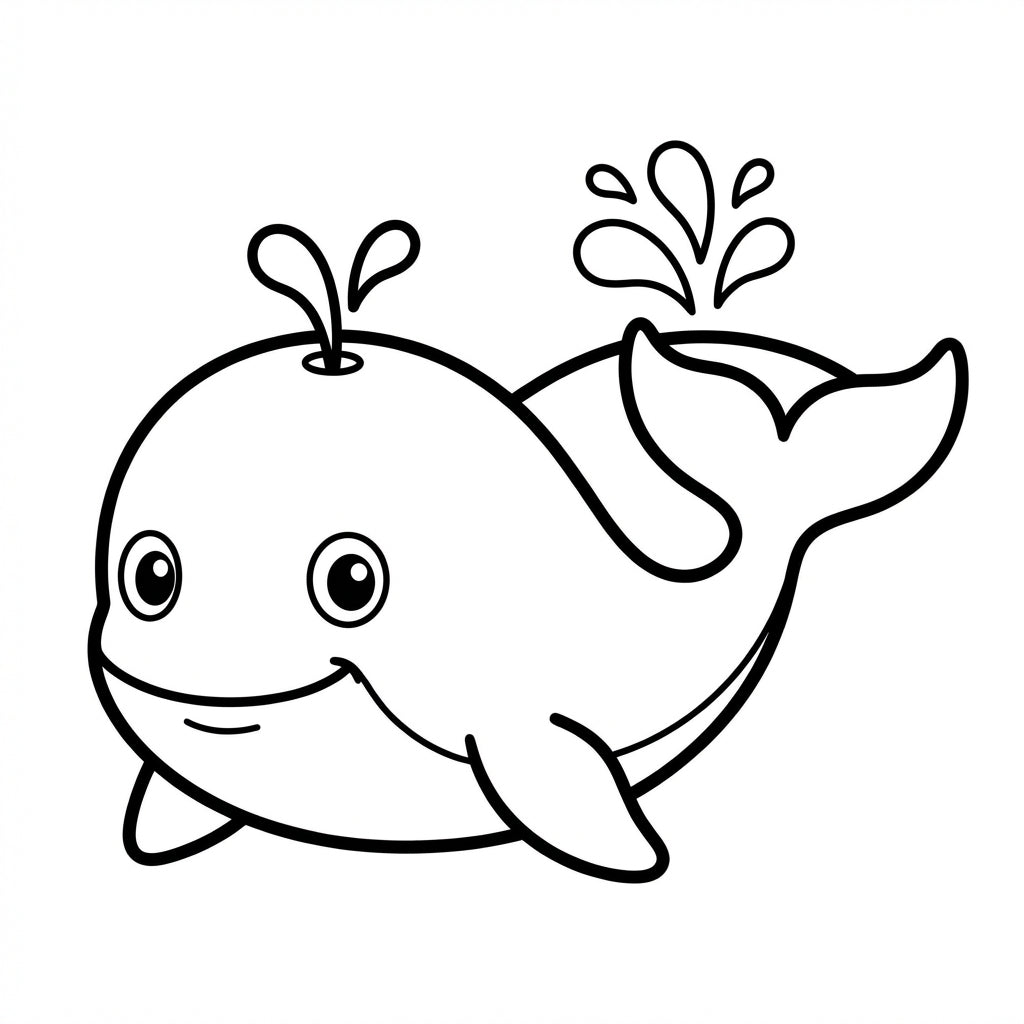Cute Sea Animals Coloring Book for Kids – Printable PDF