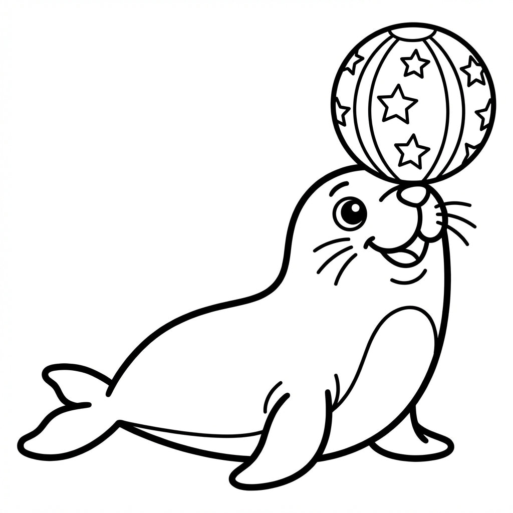 Cute Sea Animals Coloring Book for Kids – Printable PDF