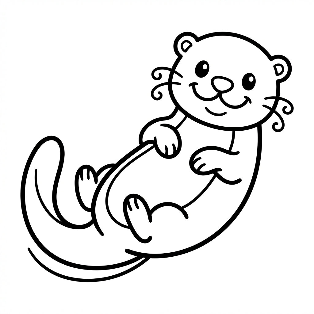 Cute Sea Animals Coloring Book for Kids – Printable PDF