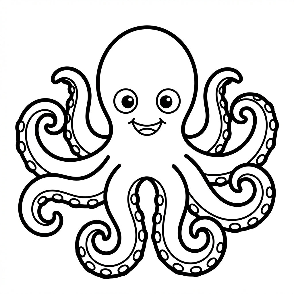 Cute Sea Animals Coloring Book for Kids – Printable PDF